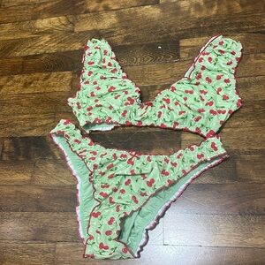 NEW PINK x Frankie’s Bikinis cherry heats bikini set